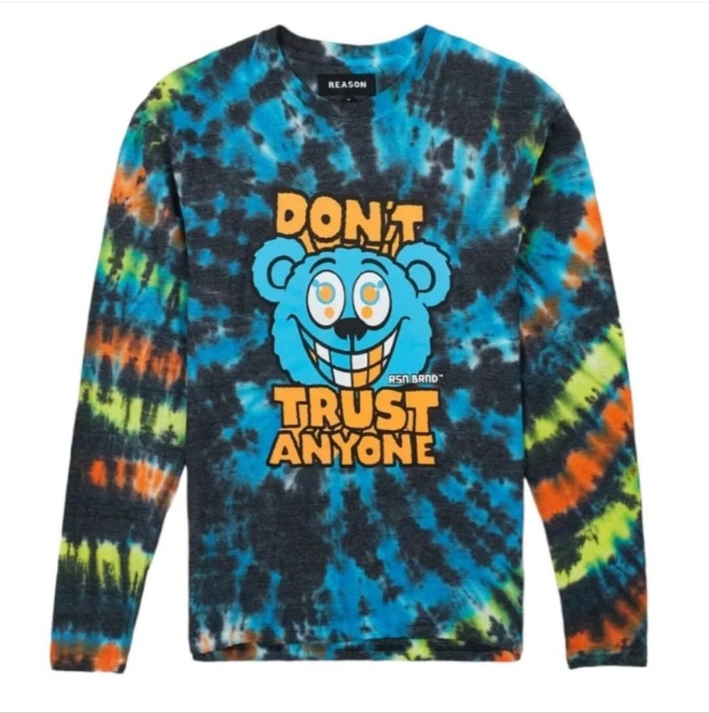 REASON CLOTHING Storm Eye Tie-Dye Long Sleeve New With Tags